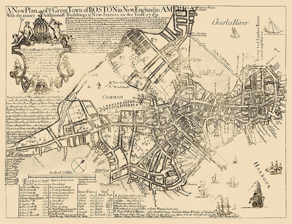 Boston Massachusetts - William Price 1769 art print by William Price for $57.95 CAD