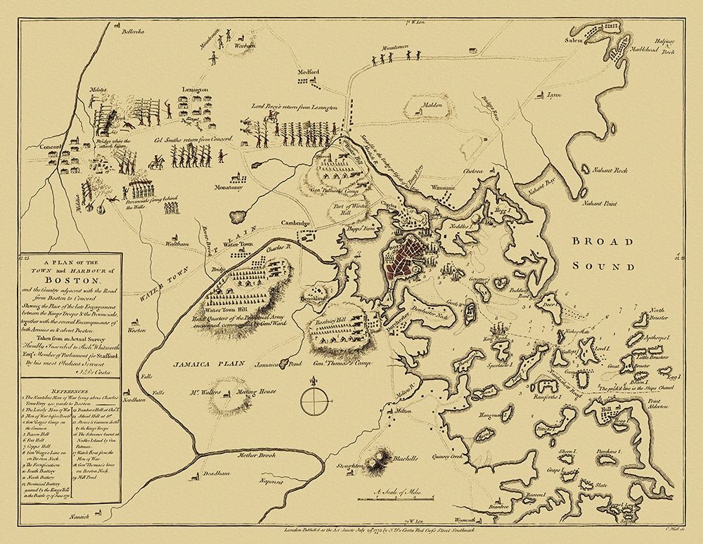 Boston Massachusetts - Hall 1775 art print by Hall for $57.95 CAD