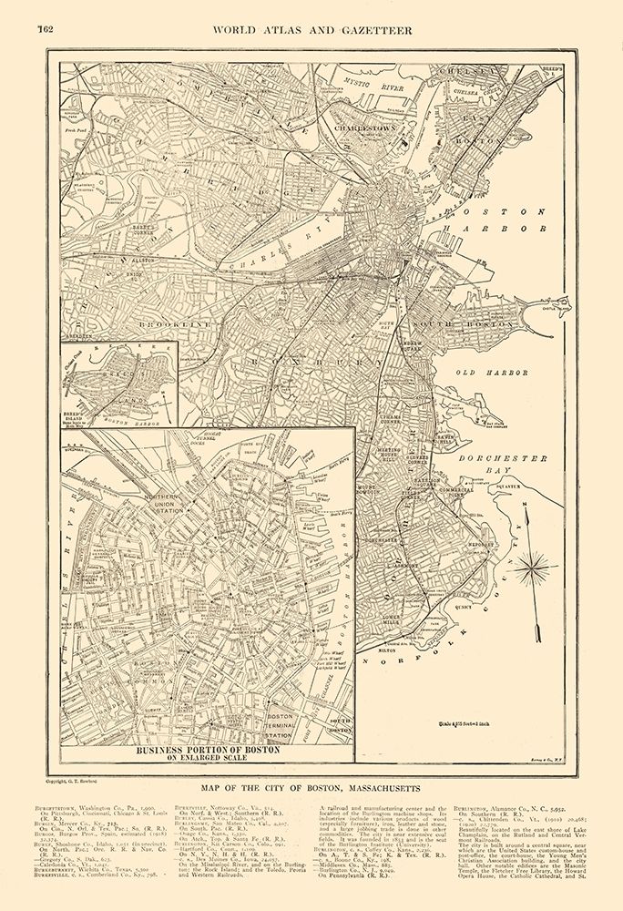 Boston  Massachusetts - Reynold 1921 art print by Reynold for $57.95 CAD