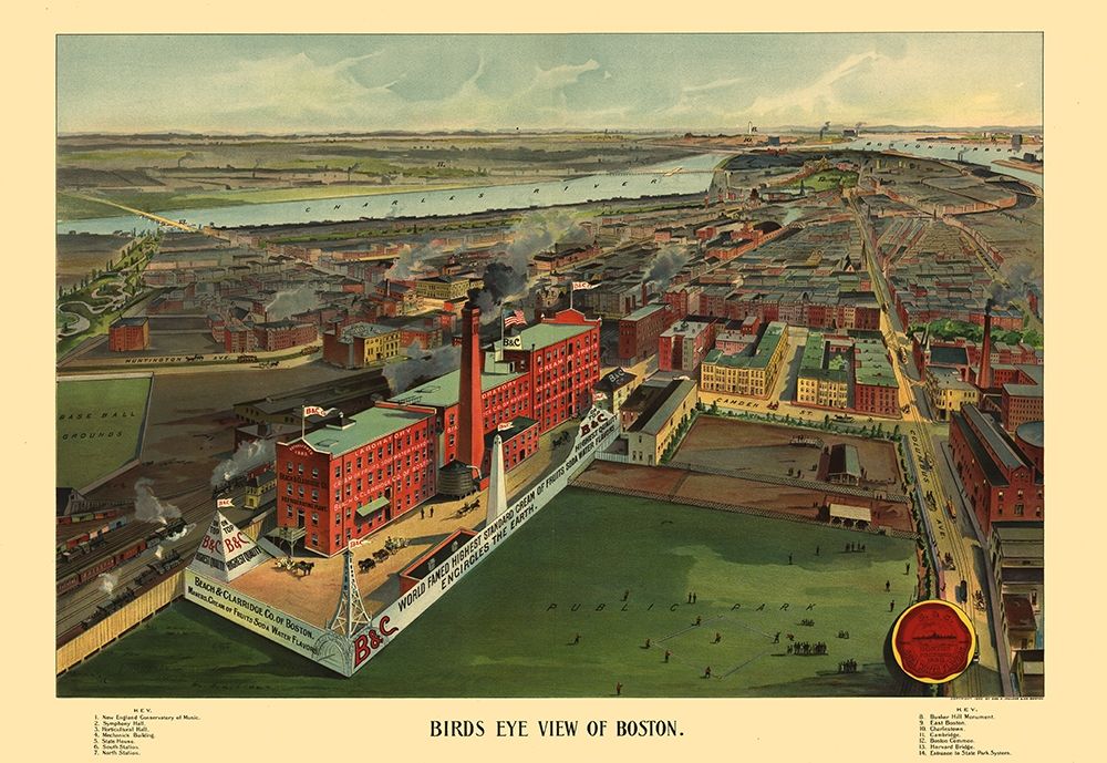 Boston Massachusetts - Walker 1902 art print by Walker for $57.95 CAD