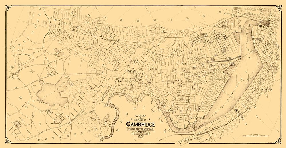 Cambridge Massachusetts - Hastings 1894 art print by Hastings for $57.95 CAD