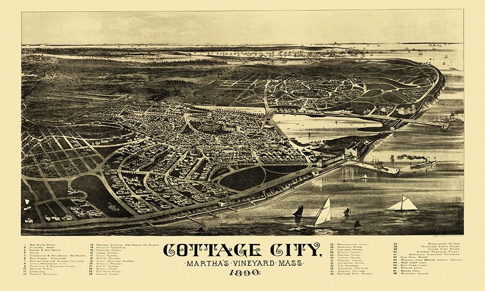 Cottage City Marthas Vinyard Massachusetts art print by Welcke for $57.95 CAD