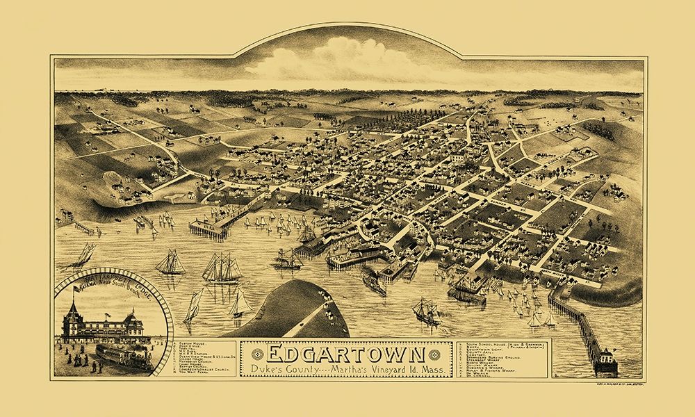 Edgartown Marthas Vinyard Massachusetts art print by Walker for $57.95 CAD