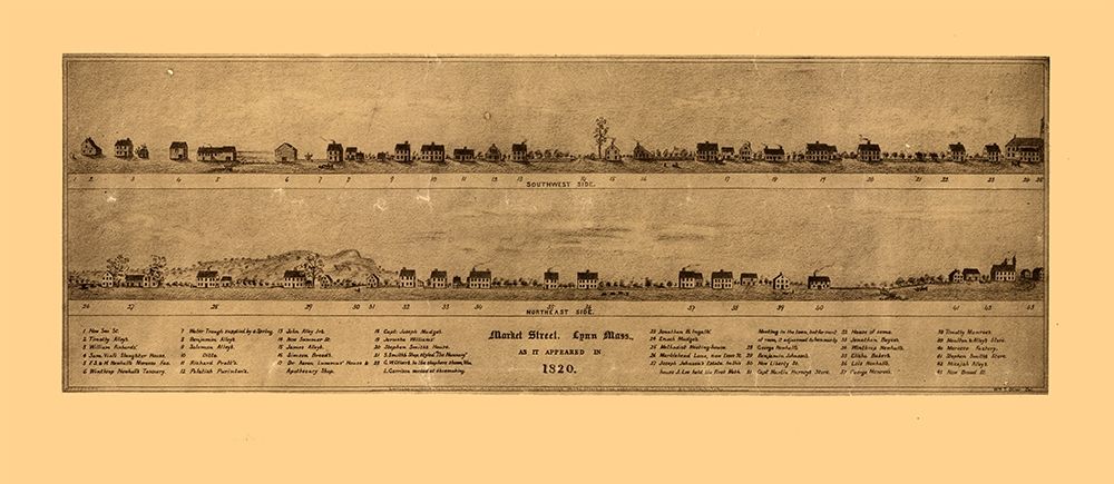 Lynn Massachusetts - Oliver 1820 art print by Oliver for $57.95 CAD