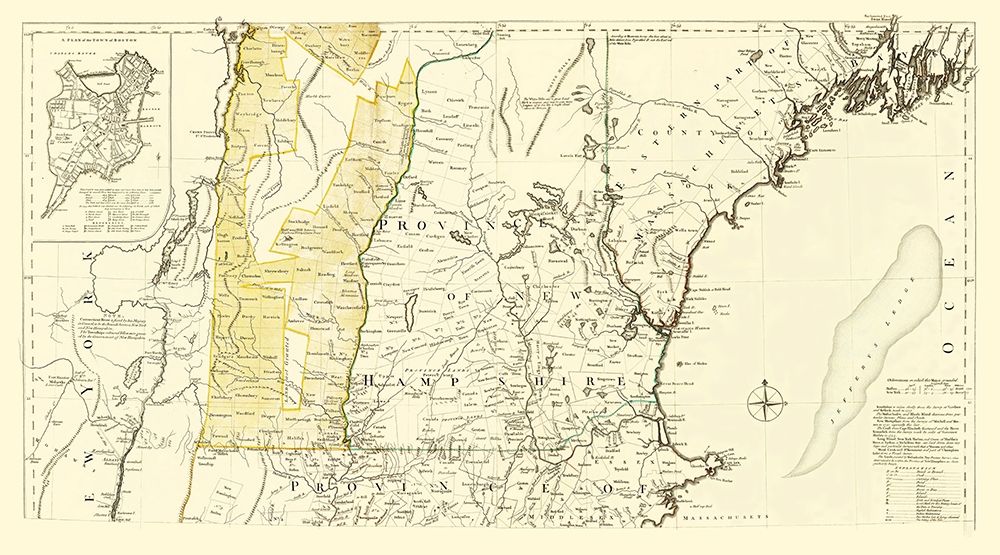 Massachusetts Multi-State Region - 1776 art print by Unknown for $57.95 CAD