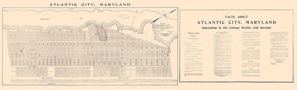 Atlantic City Maryland - Tunis 1916 art print by Tunis for $57.95 CAD