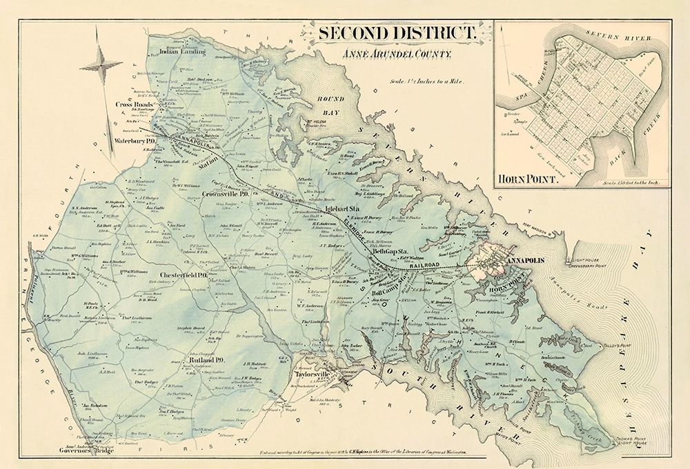 Anne Arundel  Second District Maryland art print by Hopkins for $57.95 CAD