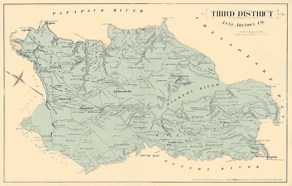 Anne Arundel  Third District Maryland art print by Hopkins for $57.95 CAD