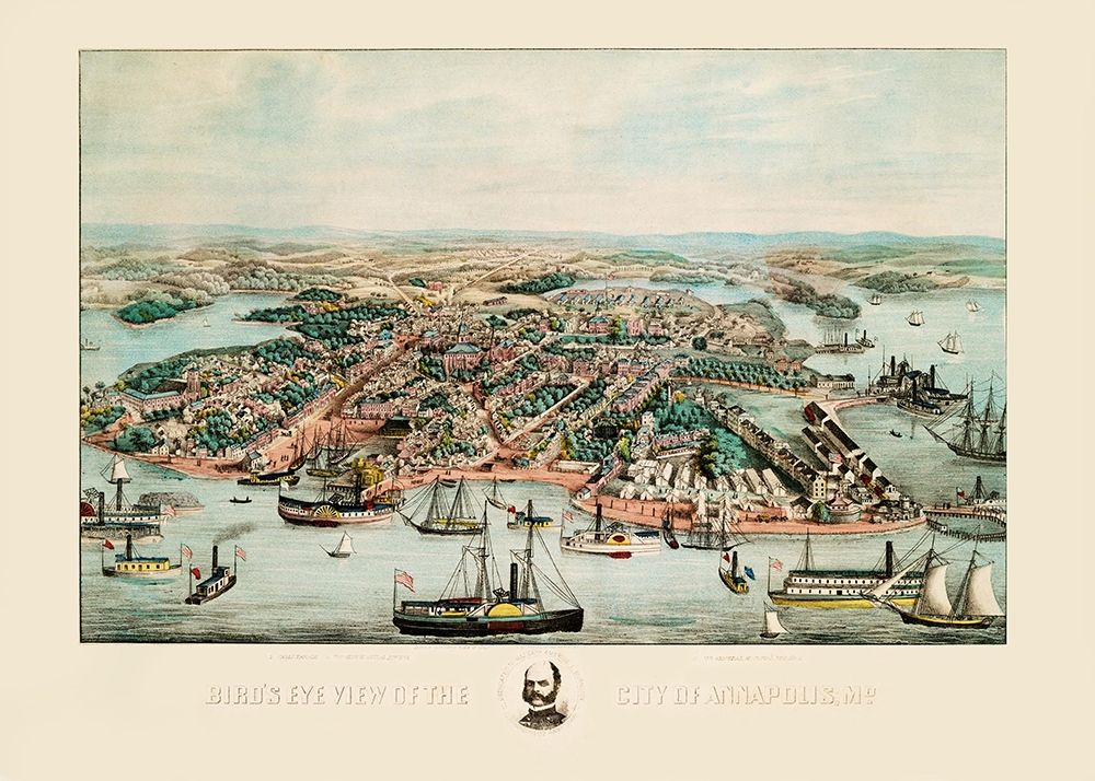 Annapolis Maryland - Magnus 1864 art print by Magnus for $57.95 CAD