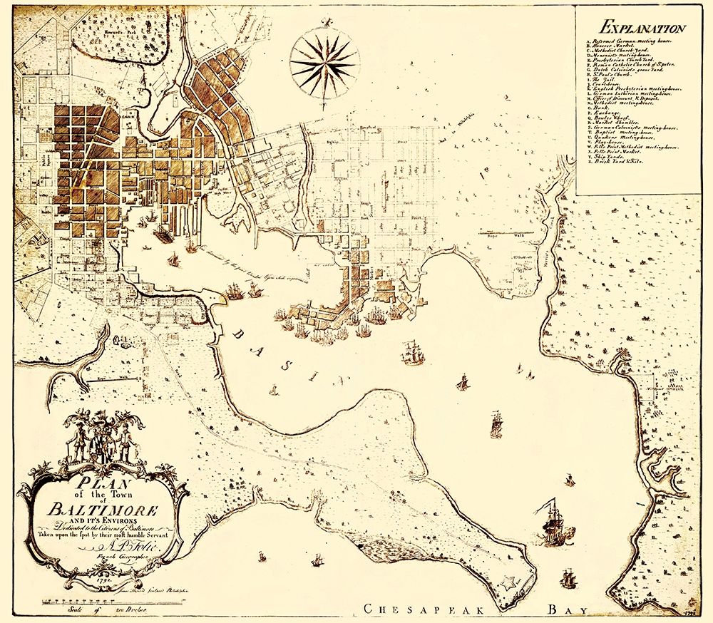 Baltimore Maryland - Folie 1792 art print by Folie for $57.95 CAD