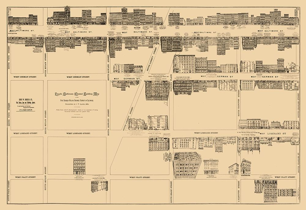 Baltimore Maryland - Lloyd 1891 art print by Lloyd for $57.95 CAD