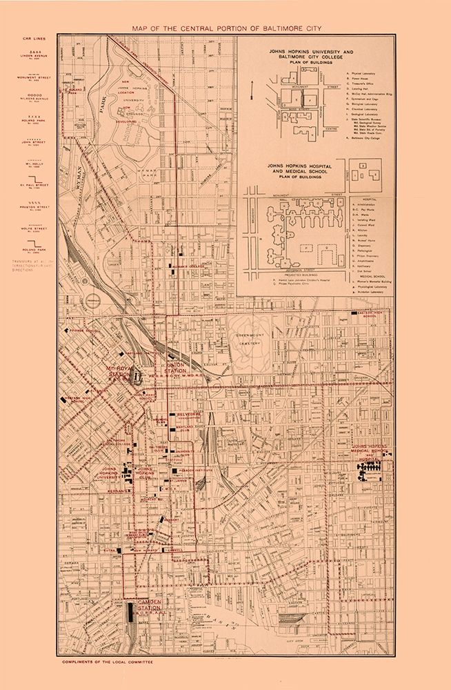Baltimore Maryland - Horn  1910 art print by Horn for $57.95 CAD