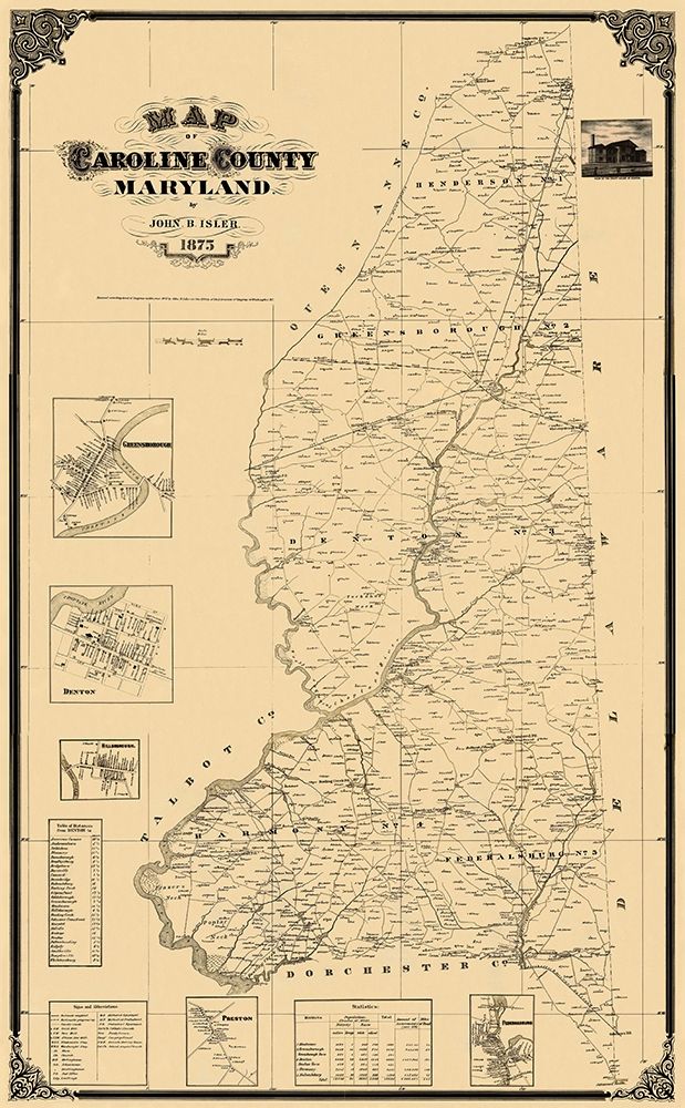 Caroline Maryland Landowner - Isler 1875 art print by Isler for $57.95 CAD