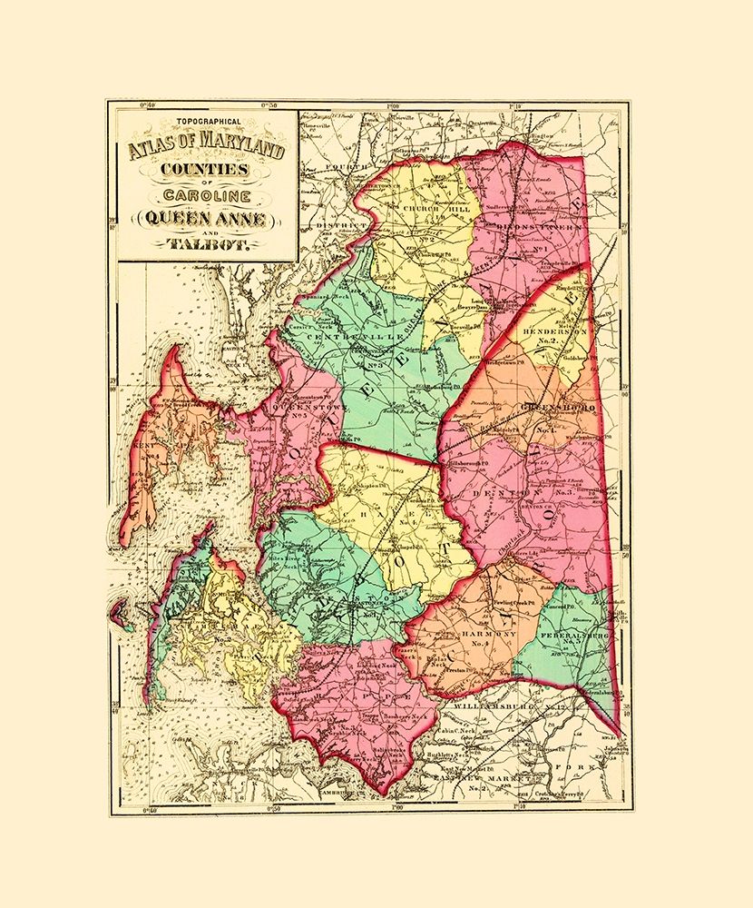 Caroline  Queen Anne  Talbot Maryland art print by Martenet for $57.95 CAD