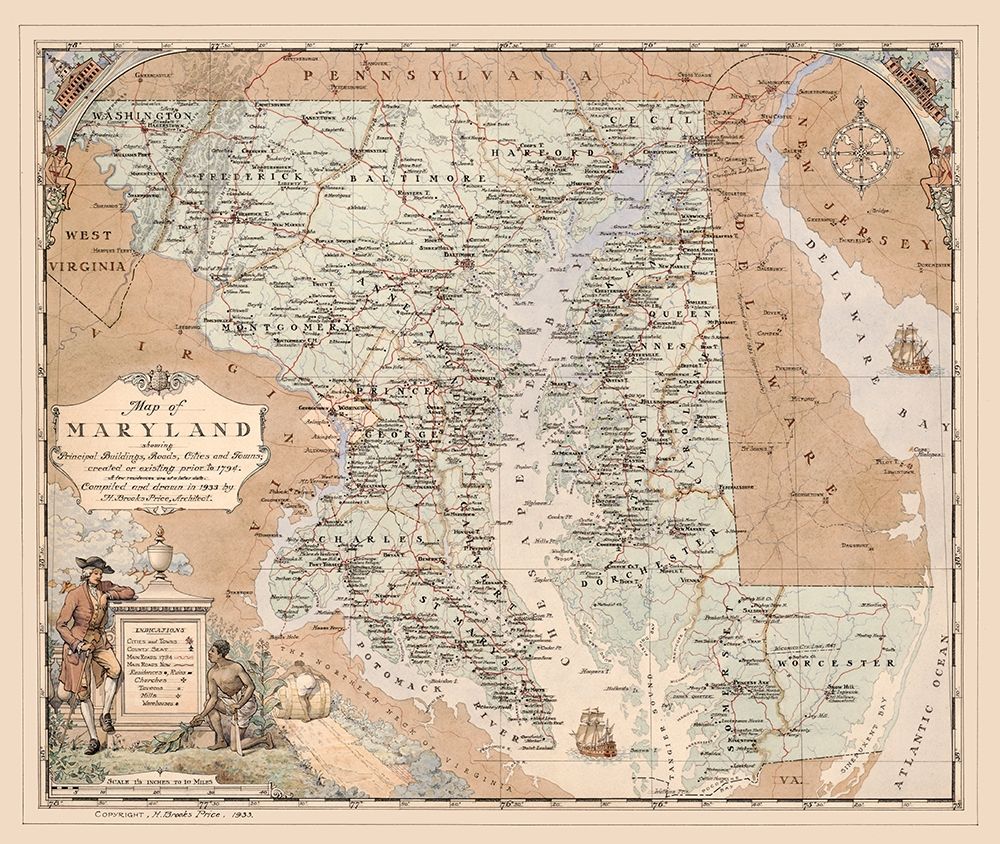 Maryland - Price 1794 art print by Price for $57.95 CAD