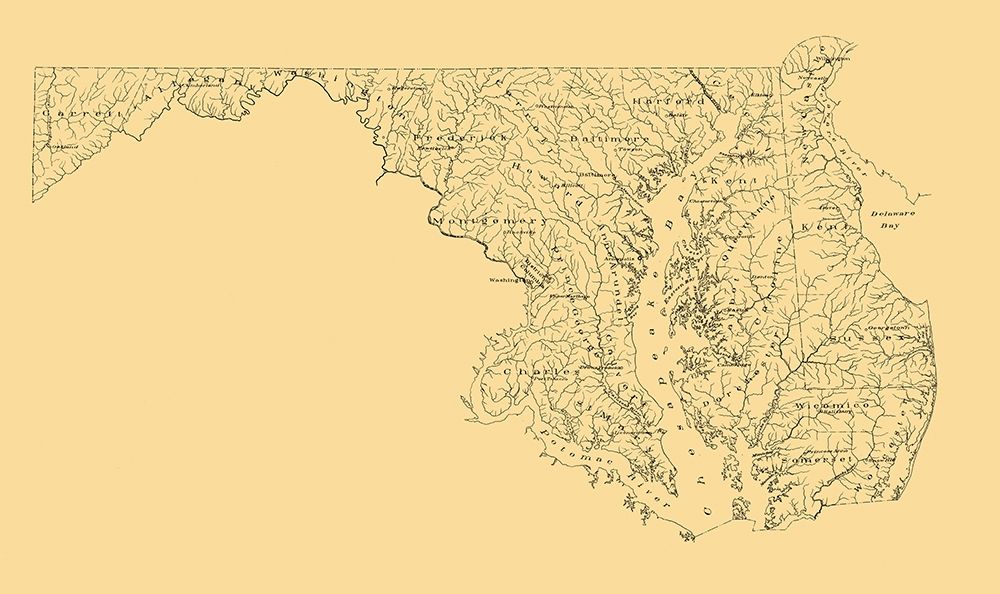 Maryland -1893 art print by Unknown for $57.95 CAD