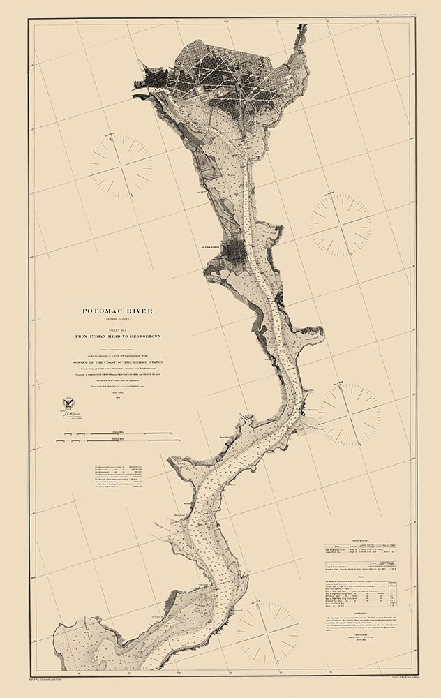 Potomac River Sheet - USCS 1864 art print by USCS for $57.95 CAD
