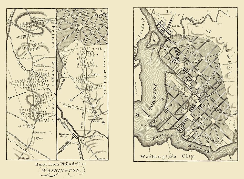 Bladensburg, Georgetown, Washington DC - Moore art print by Moore for $57.95 CAD