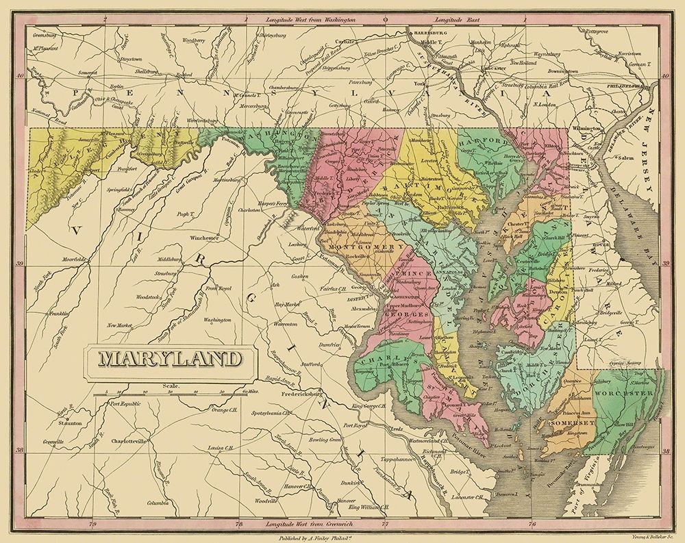 Maryland - Finley 1831 art print by Finley for $57.95 CAD