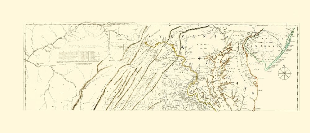 Northern Maryland (Map 1 of 2) - Jefferys 1776 art print by Jefferys for $57.95 CAD