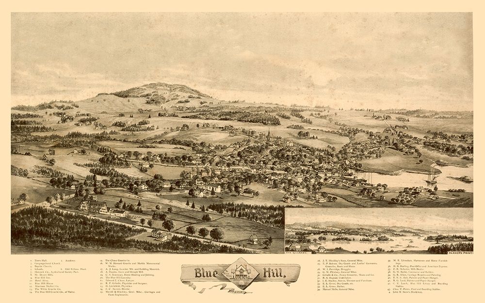 Blue Hill Maine -1896 art print by Unknown for $57.95 CAD