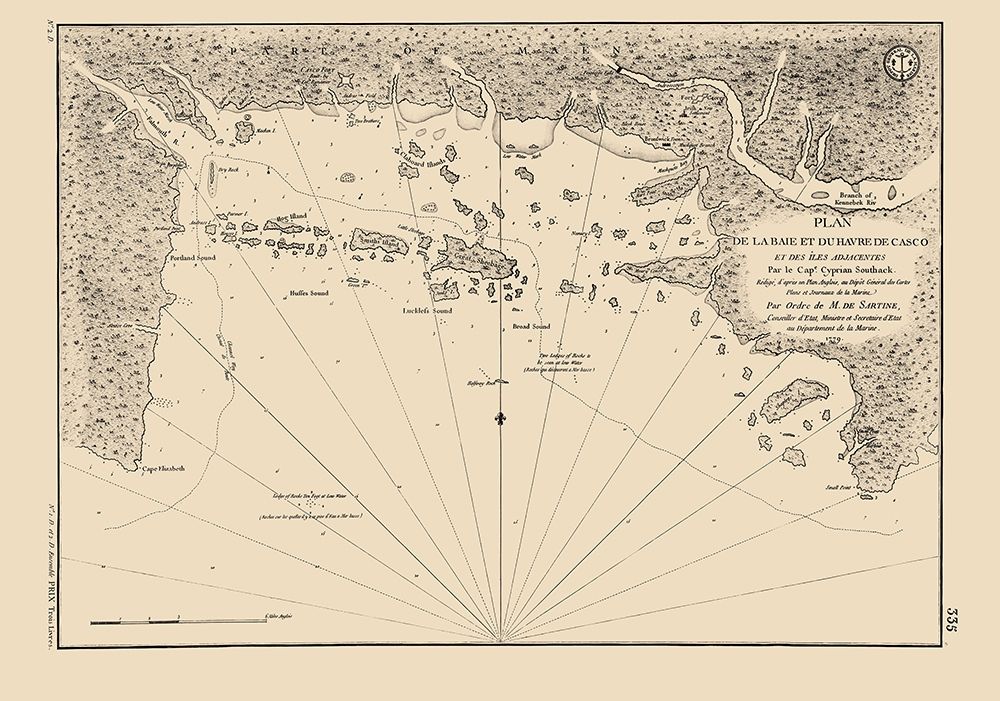 Casco Bay - Southack 1779 art print by Southack for $57.95 CAD