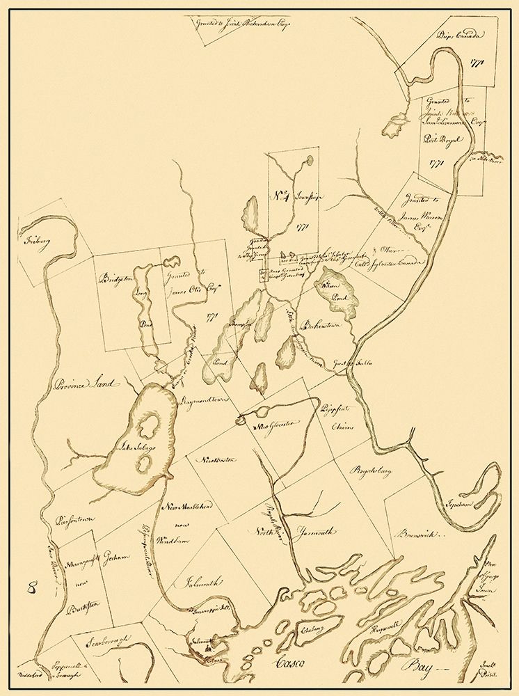 Cumberland Maine Landowner - Greenleaf 1771 art print by Greenleaf for $57.95 CAD