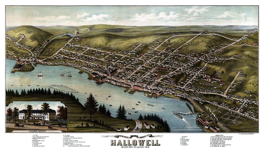 Hallowell Maine - Stoner 1878 art print by Stoner for $57.95 CAD