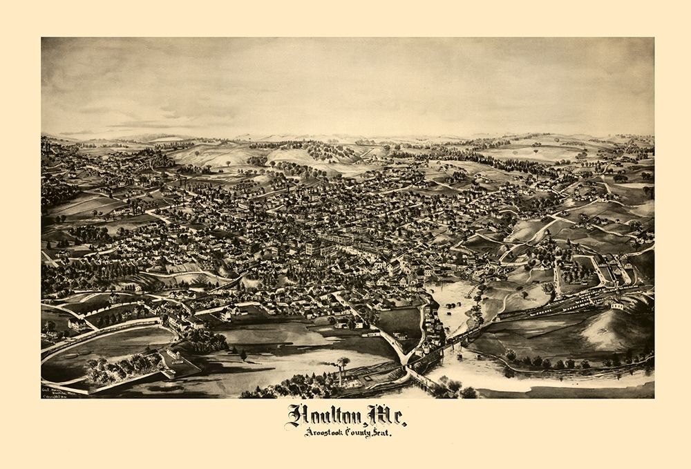 Houlton Maine - Norris 1894 art print by Norris for $57.95 CAD