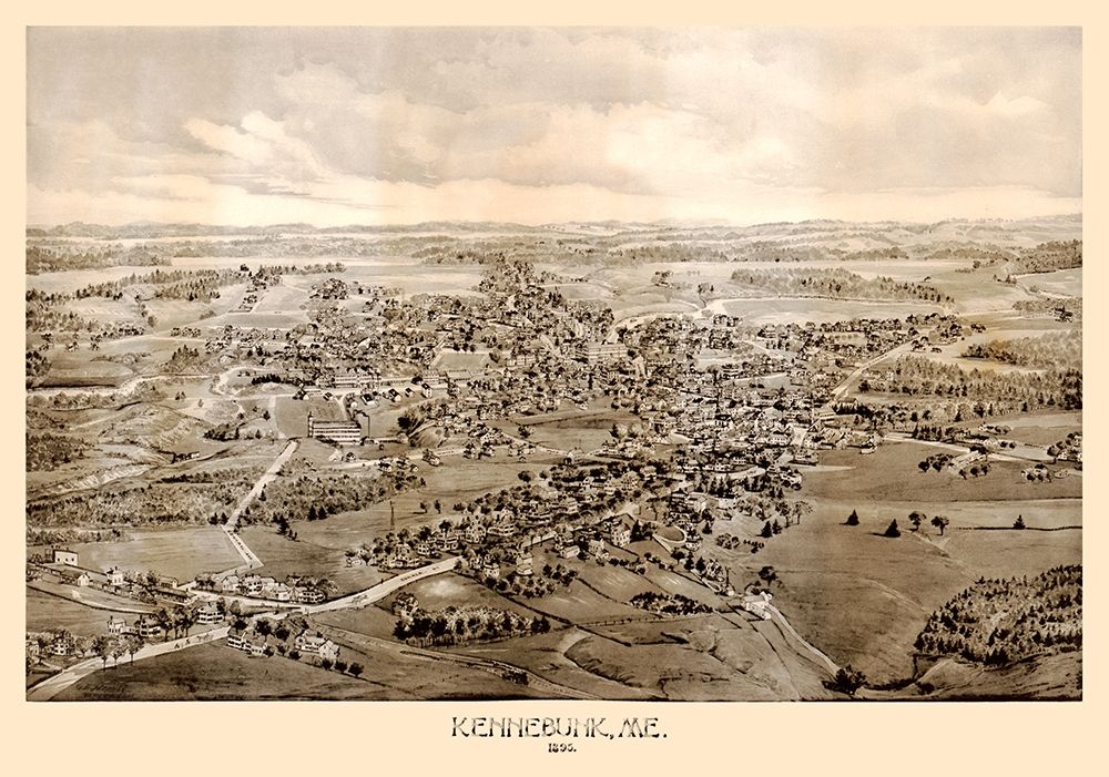Kennebunk Maine - Norris 1895 art print by Norris for $57.95 CAD