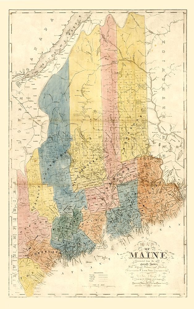 Maine - Colesworthy 1840 art print by Colesworthy for $57.95 CAD
