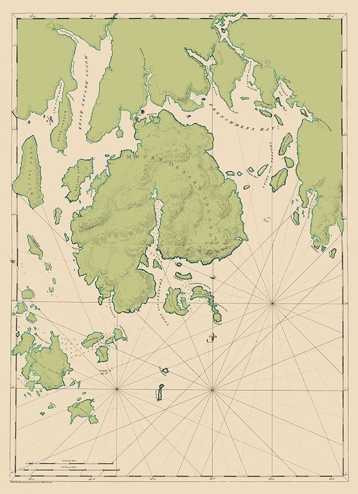 Mt Desert Island and Coast - Des Barres 1776 art print by Des Barres for $57.95 CAD