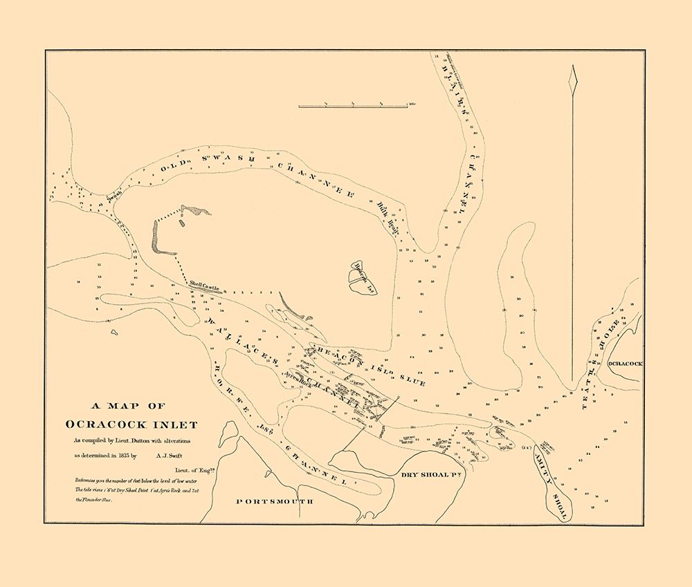 Ocracock Inlet - Swift 1835 art print by Swift for $57.95 CAD