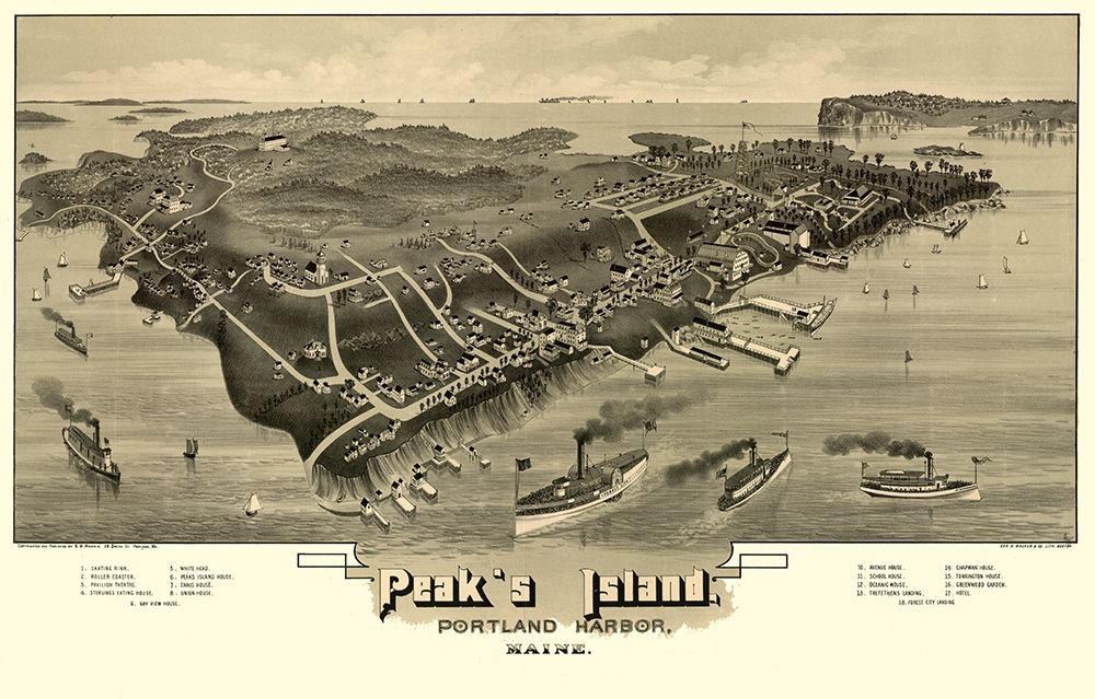 Peaks Island Maine - Morris 1886 art print by Morris for $57.95 CAD