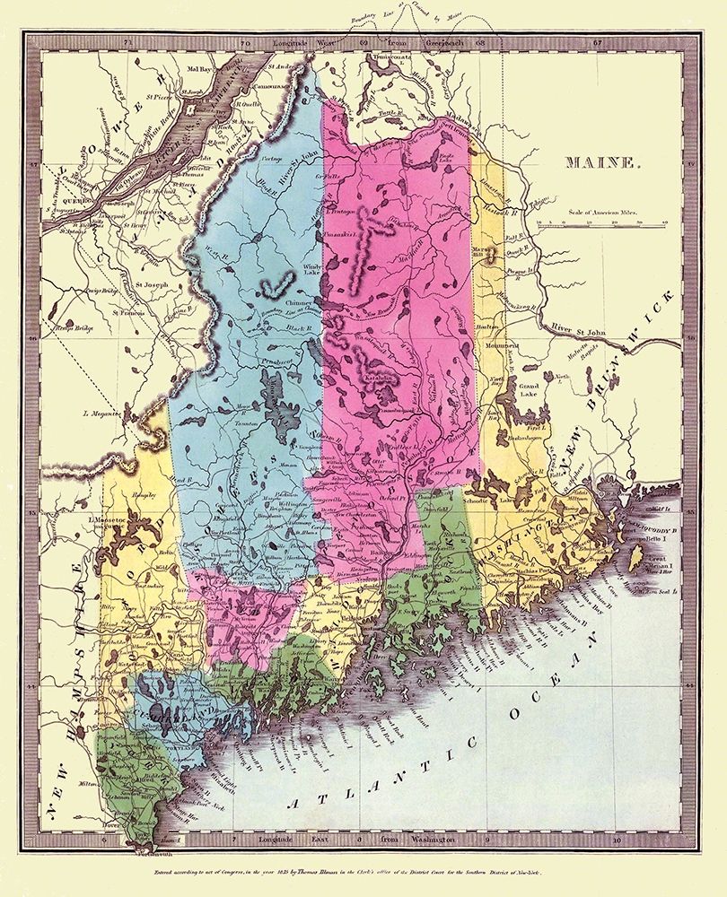 Maine - Burr 1835 art print by Burr for $57.95 CAD