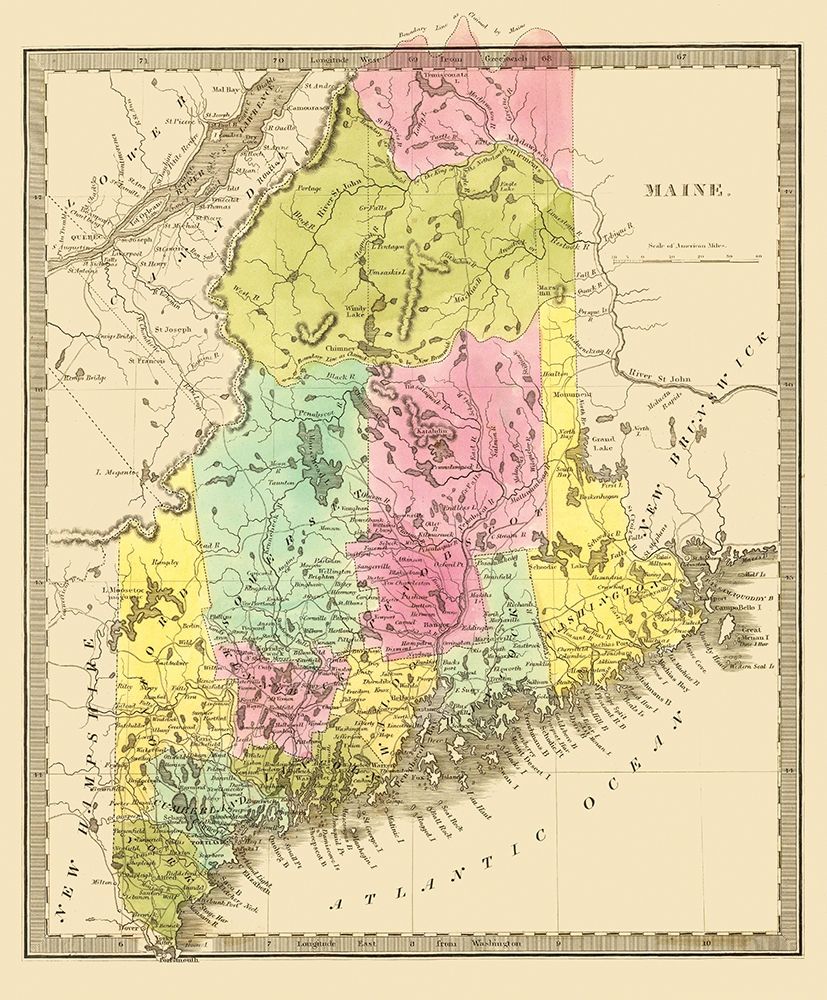Maine - Greenleaf 1840 art print by Greenleaf for $57.95 CAD