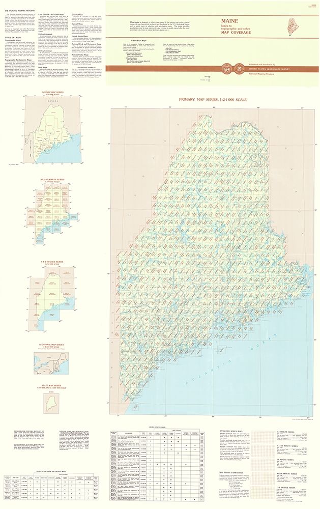 Maine Maine Quad - USGS 1994 art print by USGS for $57.95 CAD