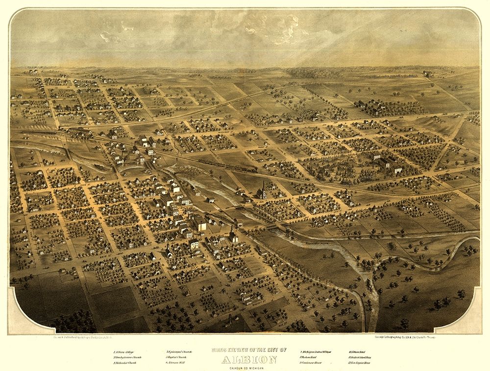 Albion Michigan - Ruger 1868 art print by Ruger for $57.95 CAD