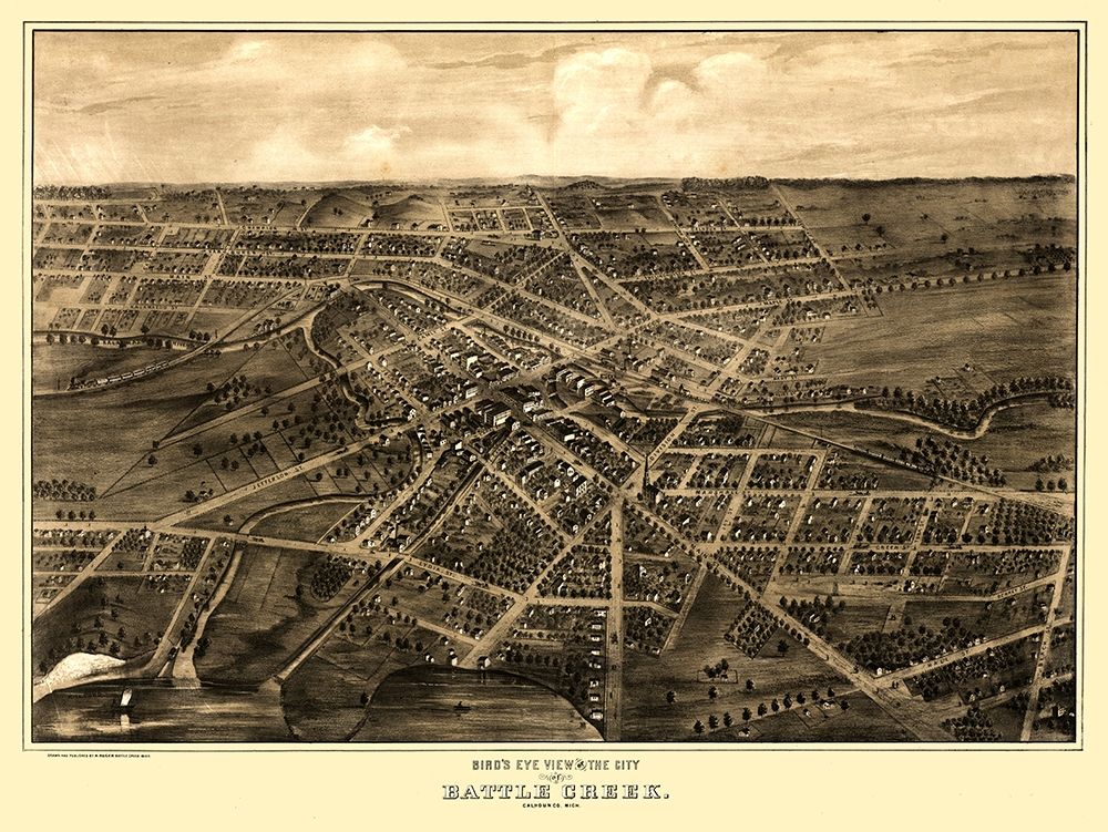 Battle Creek Michigan - Ruger 1870 art print by Ruger for $57.95 CAD