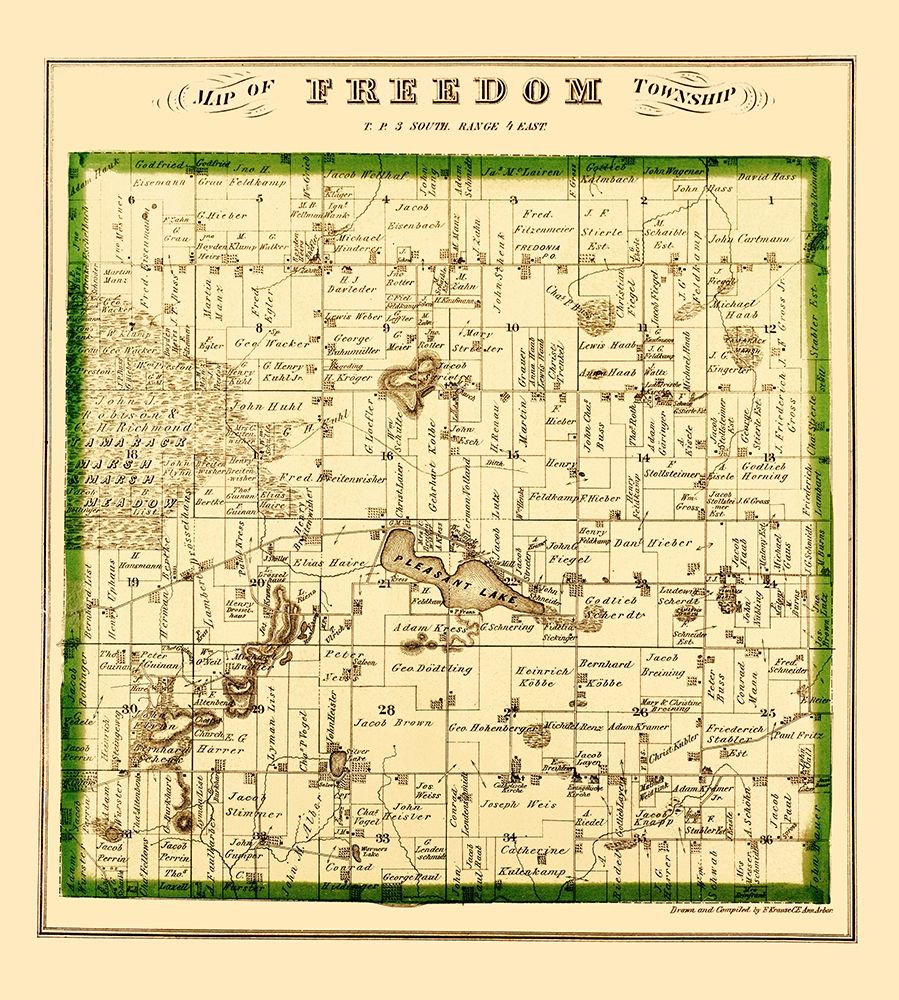 Freedom Michigan Landowner - Krause 1874 art print by Krause for $57.95 CAD