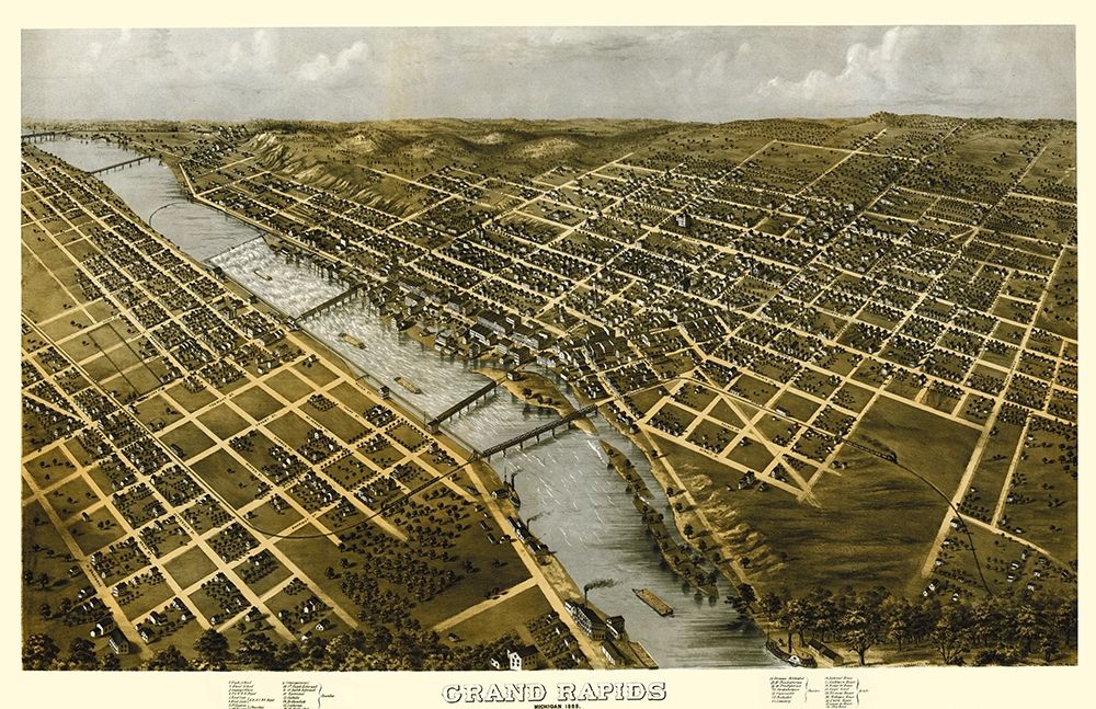 Grand Rapids Michigan - Ruger 1868 art print by Ruger for $57.95 CAD