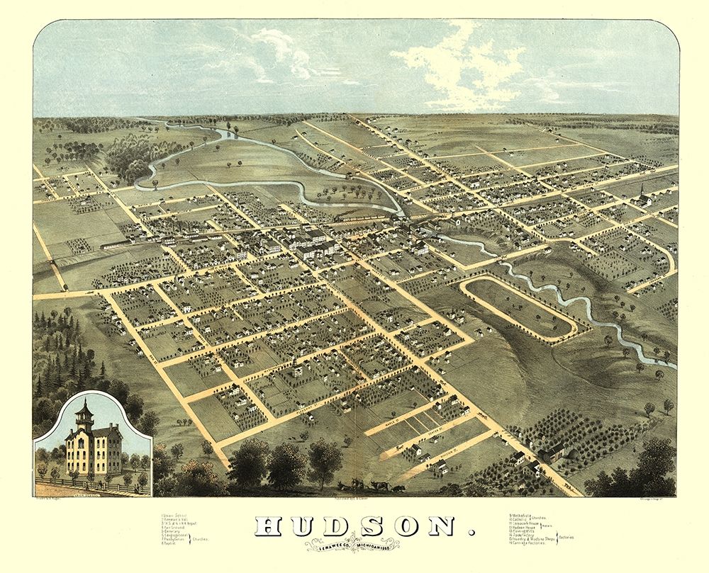 Hudson Michigan - Ruger 1868 art print by Ruger for $57.95 CAD