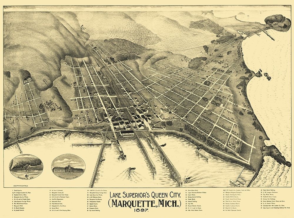 Marquette Michigan - 1897 art print by Unknown for $57.95 CAD