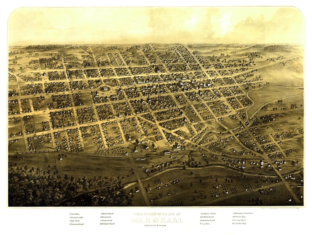 Marshall Michigan - Ruger 1868 art print by Ruger for $57.95 CAD