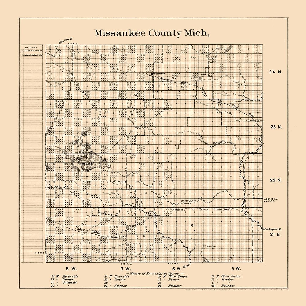 Missaukee County Michigan - Frost 1898 art print by Frost for $57.95 CAD