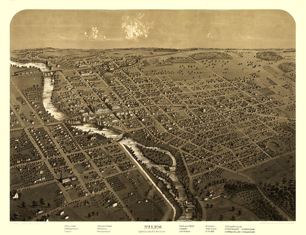 Niles Michigan - Ruger 1868 art print by Ruger for $57.95 CAD