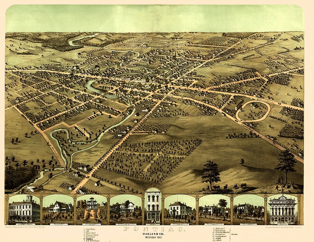 Pontiac Michigan - Ruger 1867 art print by Ruger for $57.95 CAD