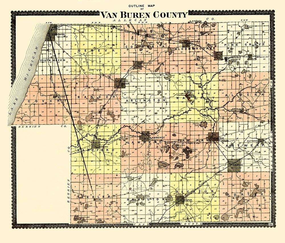 Van Buren Michigan - Goss 1895 art print by Goss for $57.95 CAD