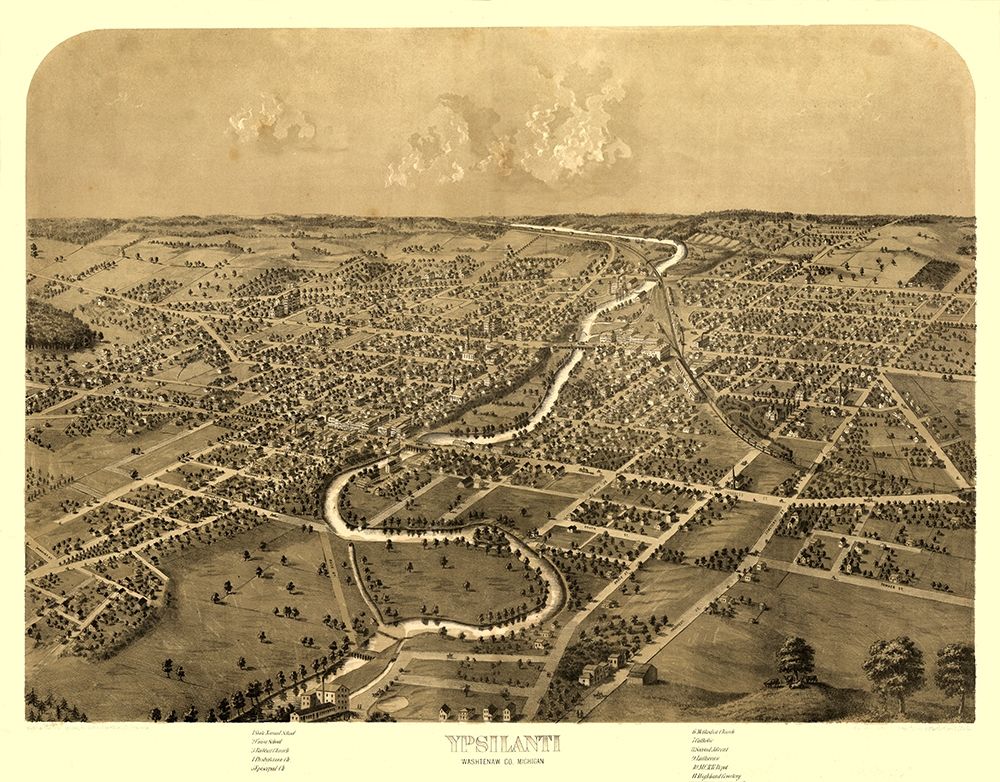 Ypsilanti Michigan - Ruger 1868 art print by Ruger for $57.95 CAD