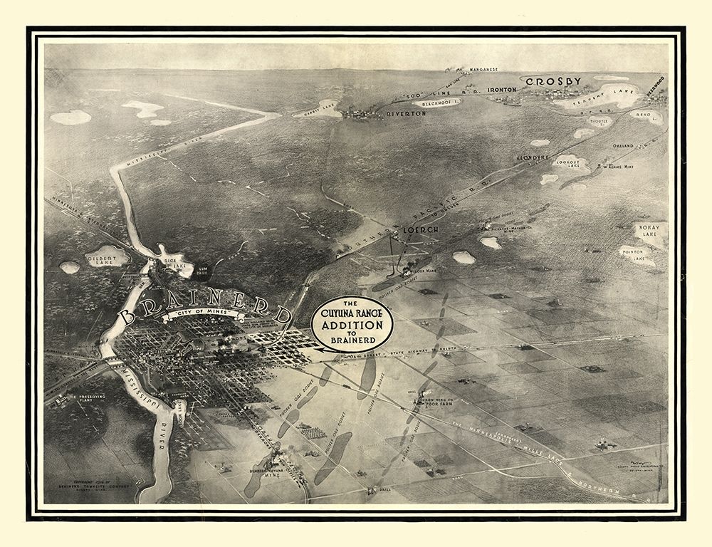 Brainerd Minnesota -1914 art print by Unknown for $57.95 CAD